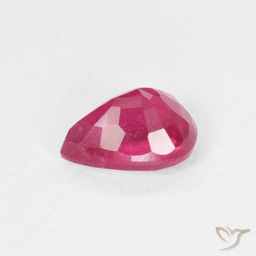 Rubi Jam Red Natural 0.73ct, Formato de pêra, VS-SI
