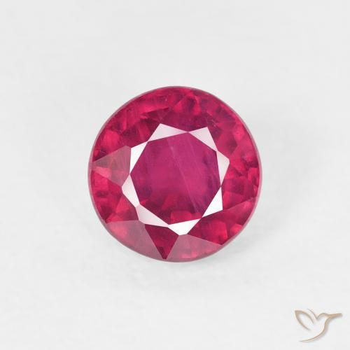 1.02ct Natural Luz vermelha Rubi, Redondo, VS