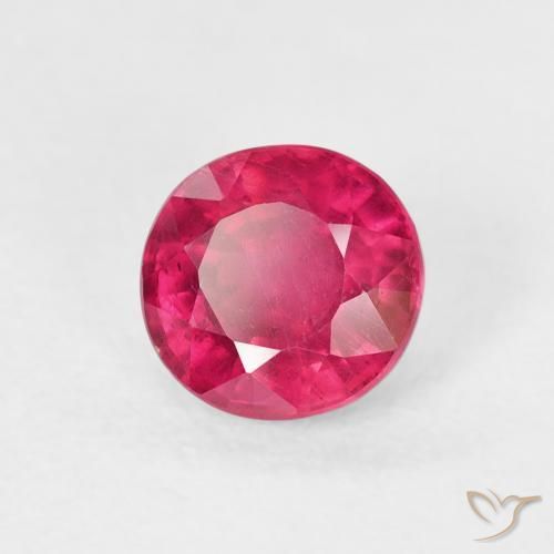 Rubi Luz vermelha Natural 1.14ct, Redondo, VS