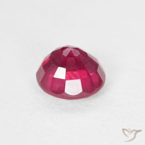 Rubi Luz vermelha Natural 0.81ct, Redondo, VS