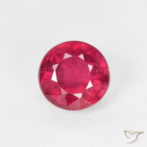 0.93ct Natural Luz vermelha Rubi, Redondo, VS