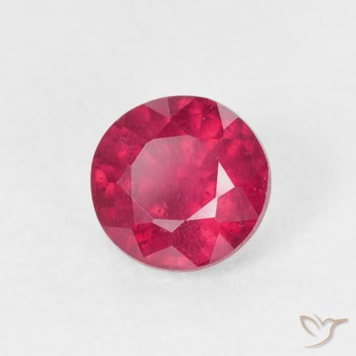 Rubi Luz vermelha Natural 1.16ct, Redondo, VS