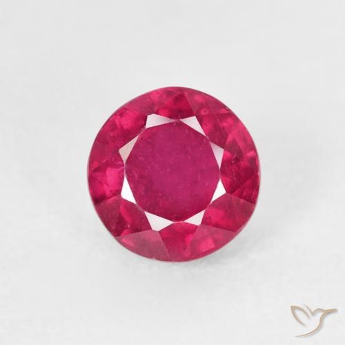 1.22ct Natural Luz vermelha Rubi, Redondo, VS