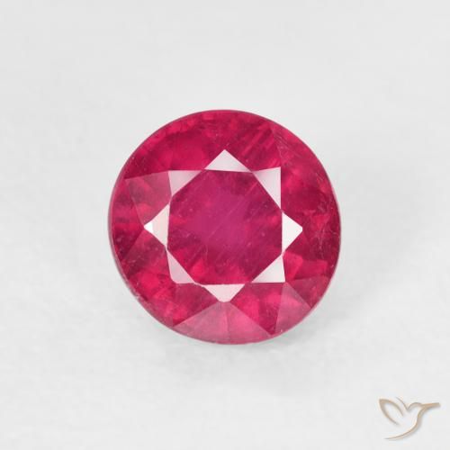 1.20ct Natural Luz vermelha Rubi, Redondo, VS