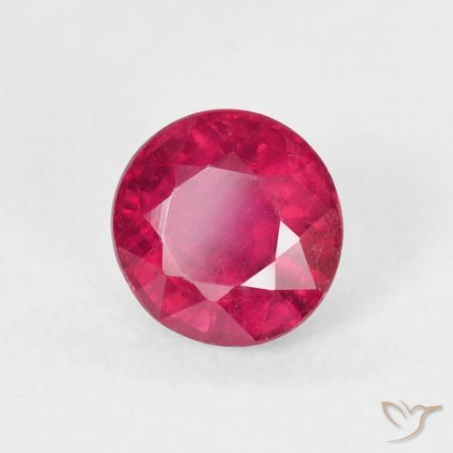 Rubi Luz vermelha Natural 1.20ct, Redondo, VS
