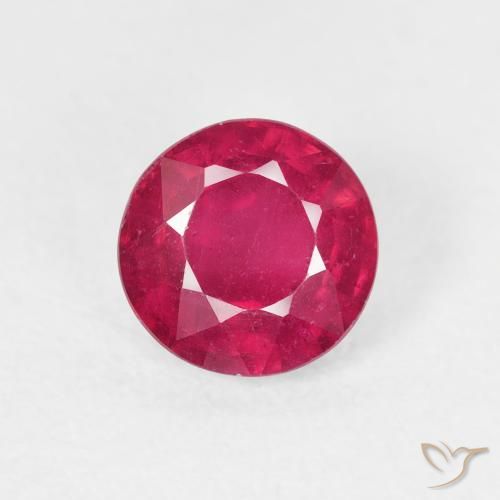 1.21ct Natural Medium Dark-Red Rubi, Redondo, VS
