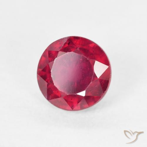 Rubi vermelho médio Natural 1.28ct, Redondo, VS