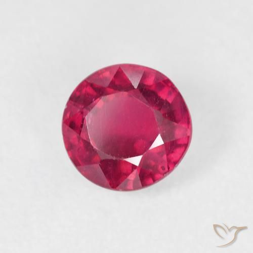 Rubi Rosa Avermelhado Profundo Natural 1.09ct, Redondo, VS