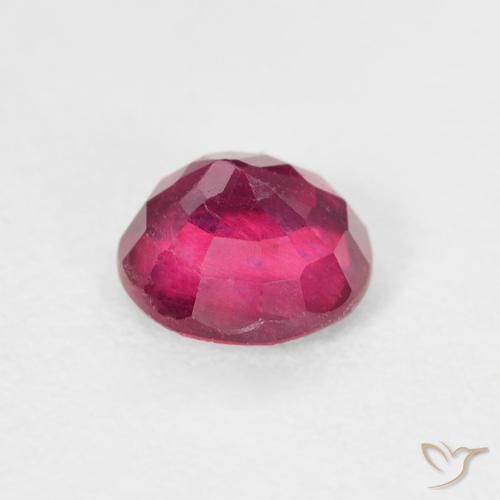 Rubi Luz vermelha Natural 1.24ct, Redondo, VS