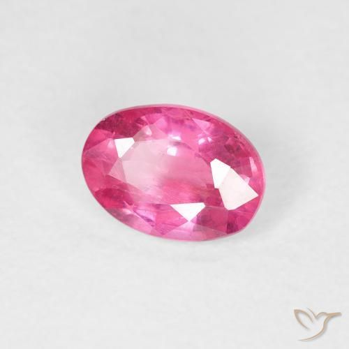 Rubi Rosa quente Natural 1.04ct, oval, VS
