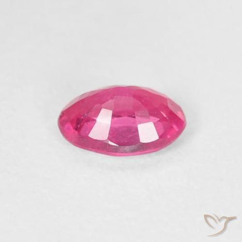 Rubi Rosa quente Natural 1.04ct, oval, VS