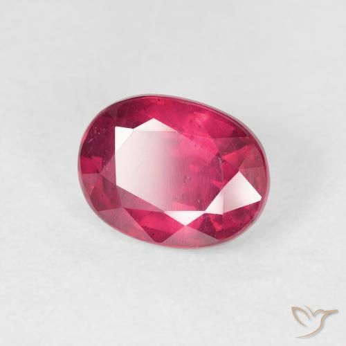 Rubi Luz vermelha Natural 1.96ct, oval, VS-SI