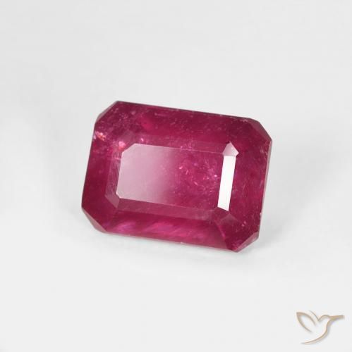 Rubi vermelho médio Natural 1.50ct, Corte Octógono / Esmeralda, VS
