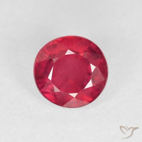 1.10ct Natural Carmesim Profundo Rubi, Redondo, VS