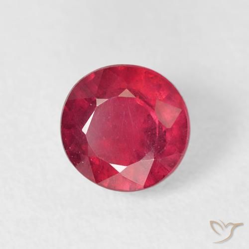 Rubi Carmesim Profundo Natural 1.10ct, Redondo, VS