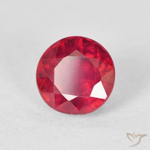 Rubi Carmesim Profundo Natural 1.39ct, Redondo, VS
