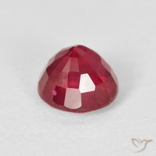 Rubi Carmesim Profundo Natural 1.39ct, Redondo, VS