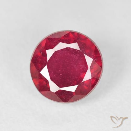 1.37ct Natural Jam Red Rubi, Redondo, VS