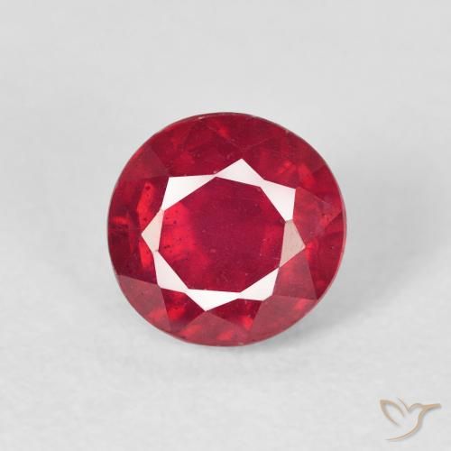 1.37ct Natural Carmesim Profundo Rubi, Redondo, VS