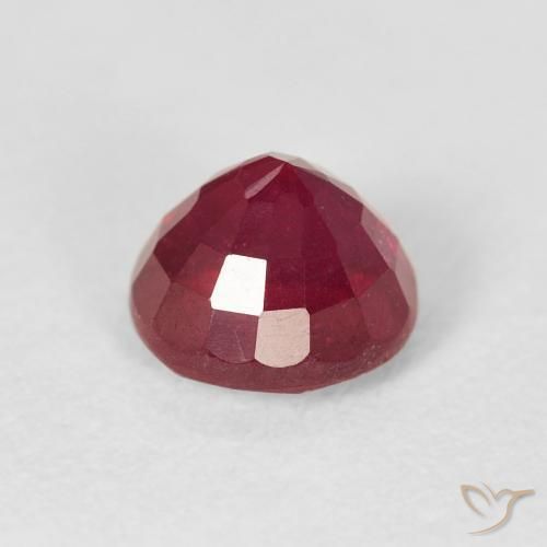 Rubi Carmesim Profundo Natural 1.37ct, Redondo, VS