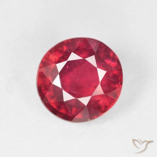 1.62ct Natural vermelho médio Rubi, Redondo, VS