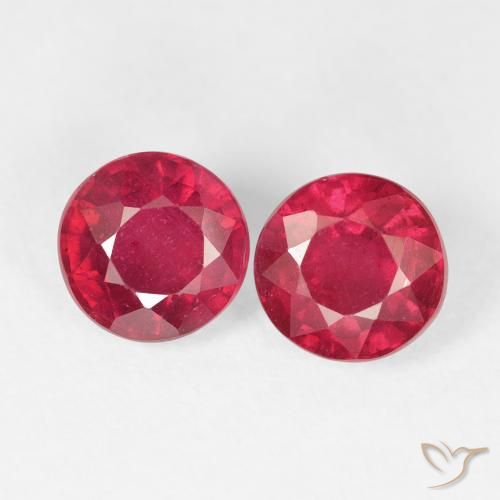 3.12ctw Natural vermelho médio Rubi, Redondo, VS