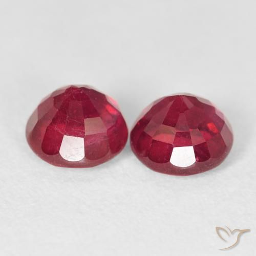 Pedras preciosas de Rubi Jam Red natural de 2.72 ct, Redondo, VS
