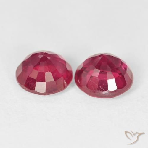 Pedras preciosas de Rubi Luz vermelha natural de 2.88 ct, Redondo, VS-SI