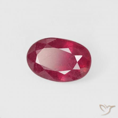 Rubi Carmesim Profundo Natural 0.78ct, oval, VS-SI