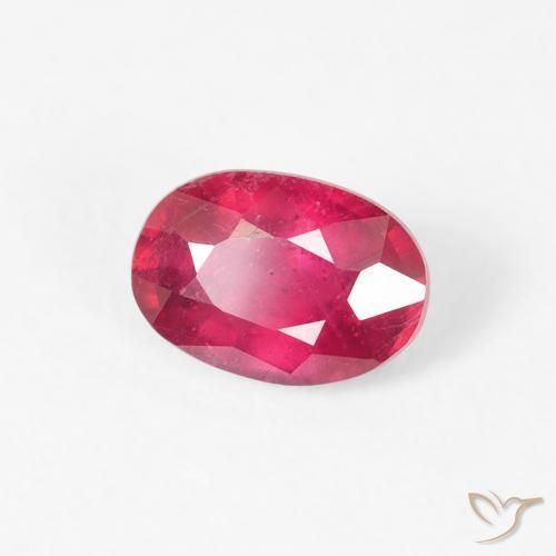 Rubi Carmesim Profundo Natural 0.77ct, oval, VS-SI