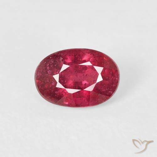 0.84ct Natural vermelho médio Rubi, oval, VS-SI