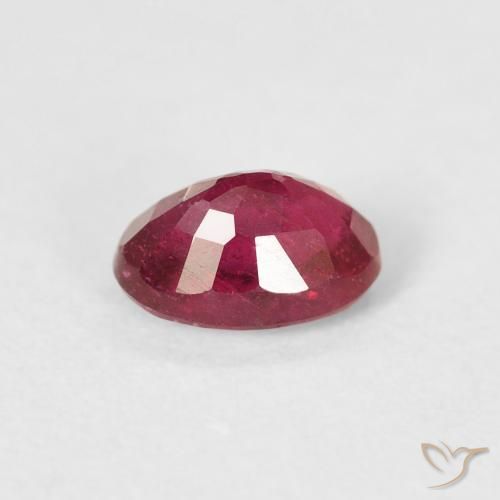 Rubi vermelho médio Natural 0.84ct, oval, VS-SI