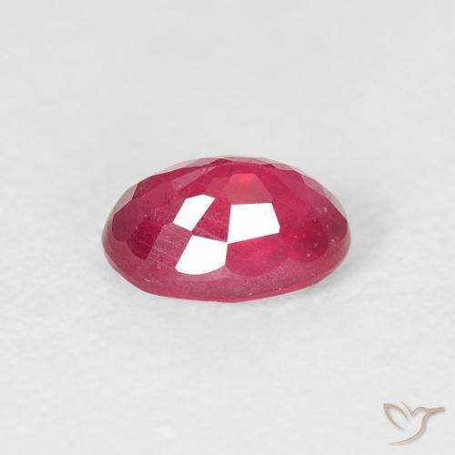 Rubi vermelho médio Natural 0.82ct, oval, VS-SI