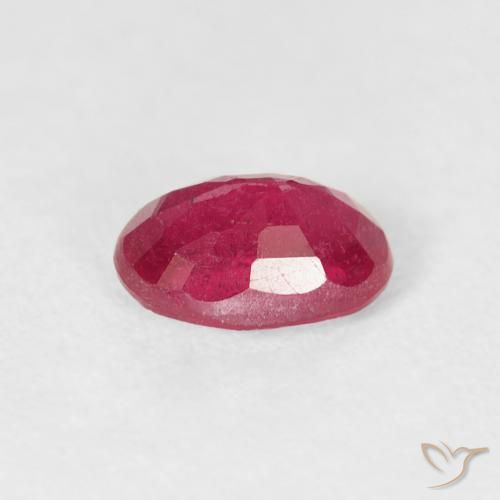 Rubi vermelho médio Natural 0.78ct, oval, VS-SI