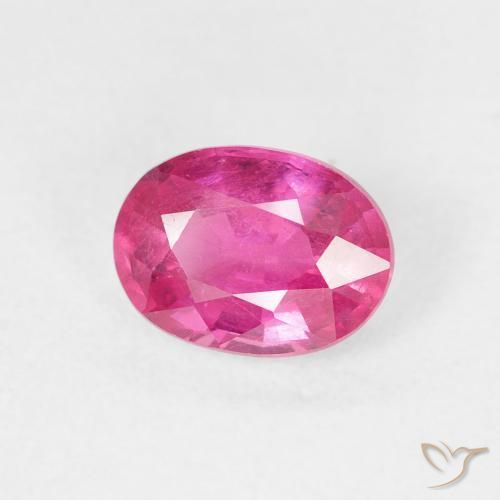 Rubi Rosa escuro Natural 1.26ct, oval, VS