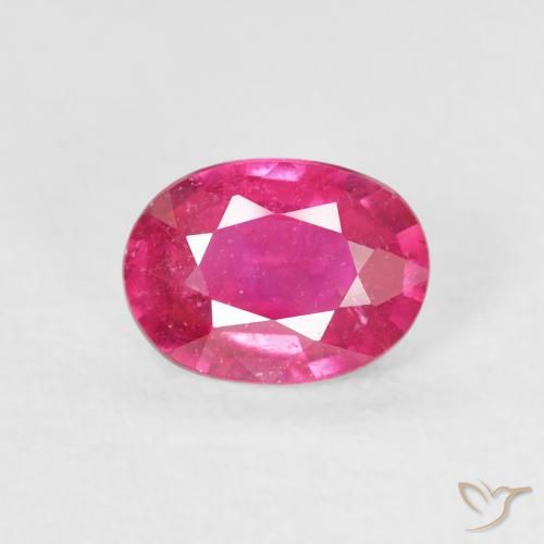 1.12ct Natural Medium Dark-Pink Rubi, oval, VS