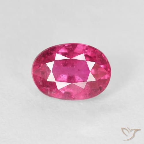1.25ct Natural Medium Dark-Pink Rubi, oval, VS
