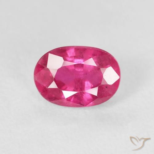 1.33ct Natural Medium Dark-Pink Rubi, oval, VS
