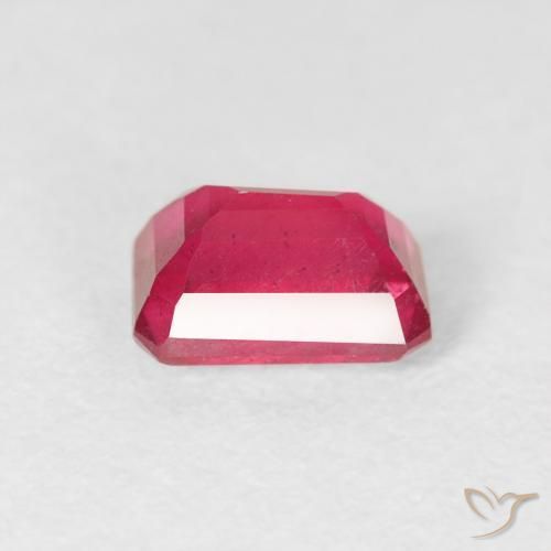 Rubi vermelho médio Natural 1.04ct, Corte Octógono / Esmeralda, VS