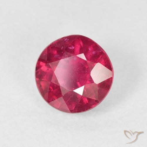Rubi Carmesim Profundo Natural 1.30ct, Redondo, VS