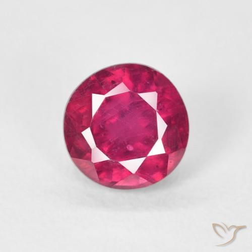 1.14ct Natural Luz vermelha Rubi, Redondo, VS