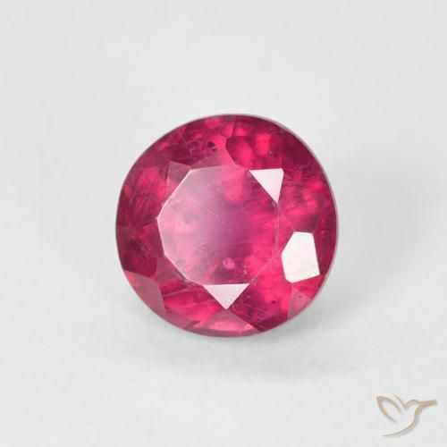 Rubi Luz vermelha Natural 1.14ct, Redondo, VS