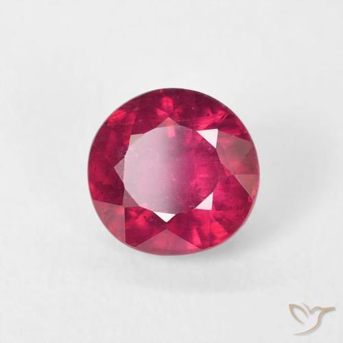 Rubi Luz vermelha Natural 1.21ct, Redondo, VS