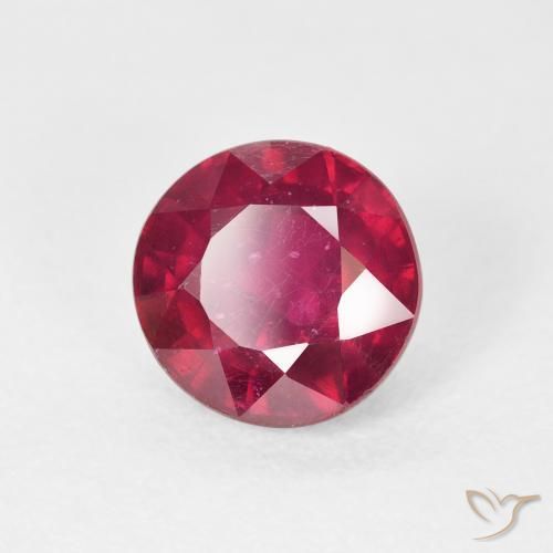 Rubi Carmesim Profundo Natural 3.37ct, Redondo, VS