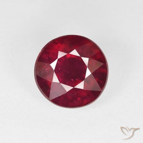 3.93ct Natural Vermelho escuro Rubi, Redondo, VS