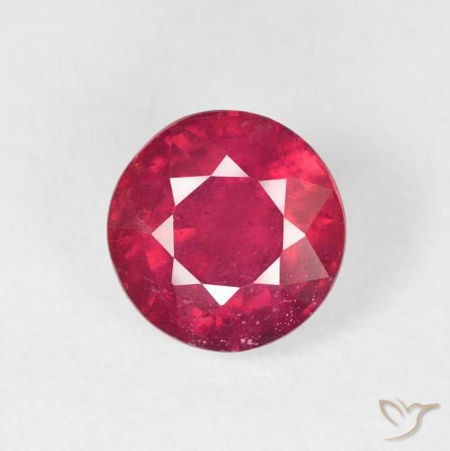 2.10ct Natural vermelho médio Rubi, Redondo, VS