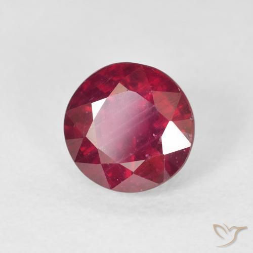 Rubi Vermelho rosado Natural 2.88ct, Redondo, VS