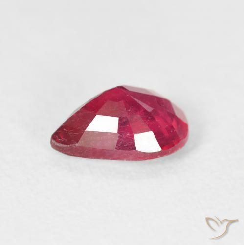 Rubi Jam Red Natural 1.40ct, Formato de pêra, VS-SI