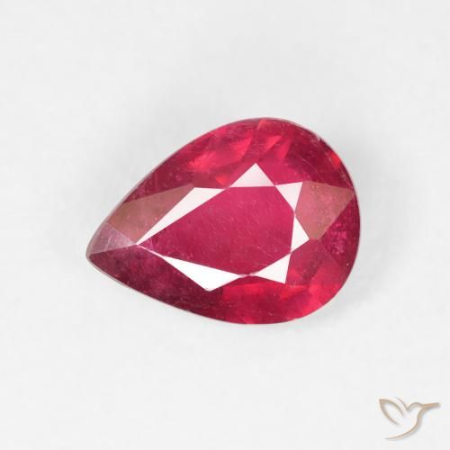 1.32ct Natural Carmesim Profundo Rubi, Formato de pêra, VS-SI