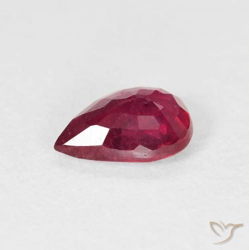Rubi vermelho médio Natural 1.19ct, Formato de pêra, VS-SI